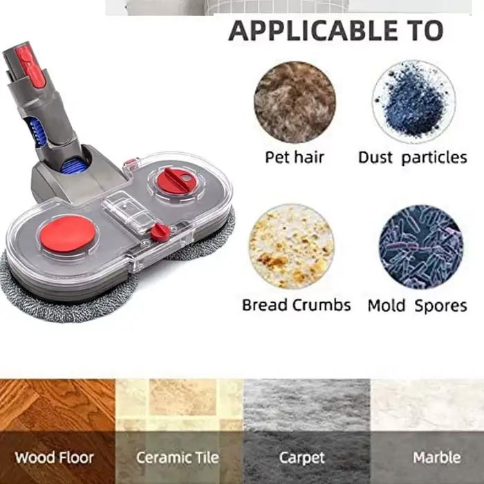 Tête de vadrouille pour aspirateur Dyson V7 V8 V10 V11 V15, fixation de vadrouille électrique avec r