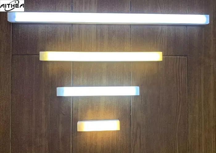 Lampes LED à détecteur de mouvement PIR rechargeables par USB AITHEA, barres lumineuses à intensité 