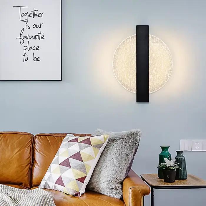 Luxueux acrylique applique feuille d'or moderne LED applique murale intérieure 10W nordique applique