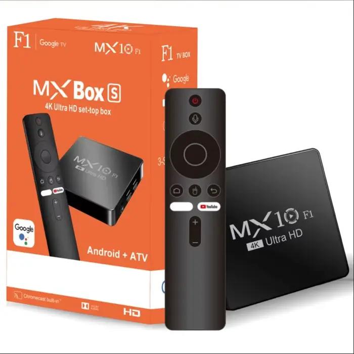 Smart TV Box Android 13 MX10 F1 Allwinner H313 Mali-G31 TV Box Support Android Télécommande vocale