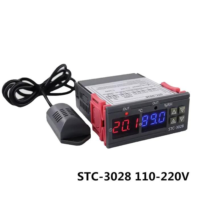 Thermostat numérique STC-3028, contrôleur de température et d'humidité, thermostat, hygromètre, inte