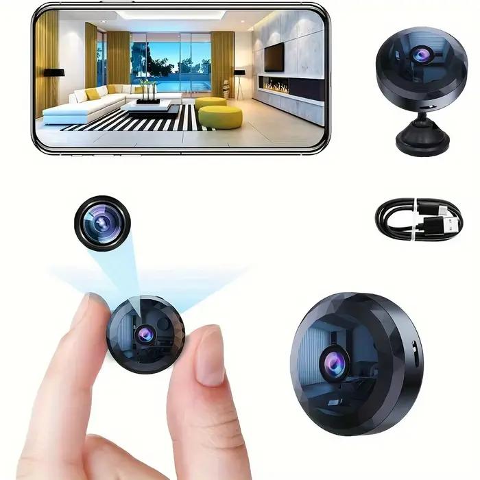 Mini caméra de sécurité WiFi sans fil, vision nocturne, détection de mouvement, batterie aste, facil