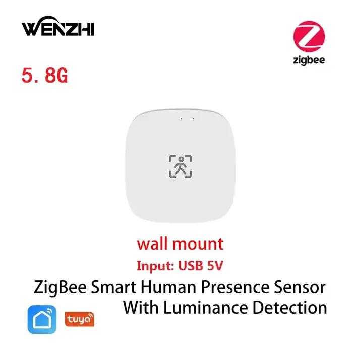 ZigBee Wifi MmWave capteur de mouvement de présence humaine avec détection de Luminance/Distance 5/1