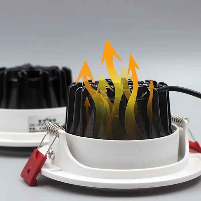 Downlights LED à intensité variable 7W 9W spots 12W 15W AC90V-260V 5W 18W 24W COB puce plafonniers e