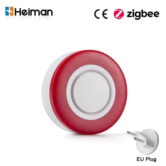 HEIMAN Zigbee 3.0 flash stroboscopique intelligent sirène klaxon alarme sonore avec 95DB grands sons