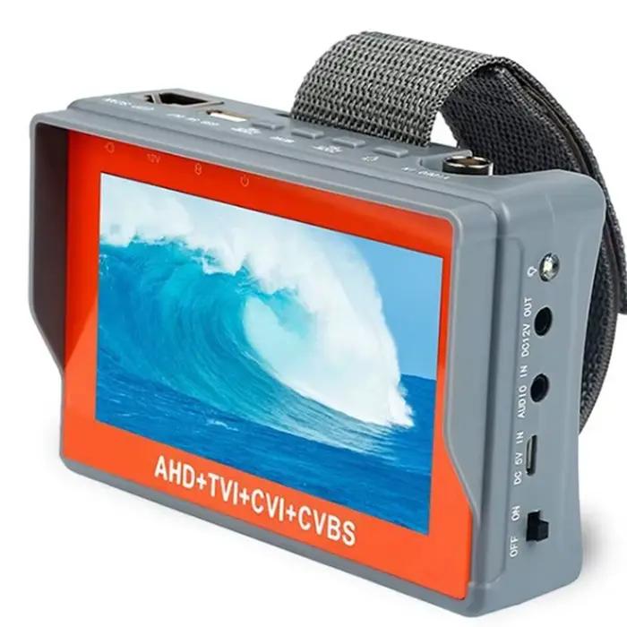 Moniteur de test CCTV AHD 4,3 pouces, testeur de caméra analogique 8MP, testeur de câble PTZ UTP, te