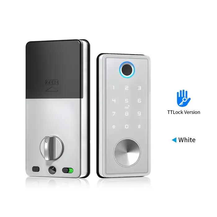 Serrures à pêne dormant intelligentes pour porte d'entrée Alexa WiFi TTlock App biométrique d'emprei