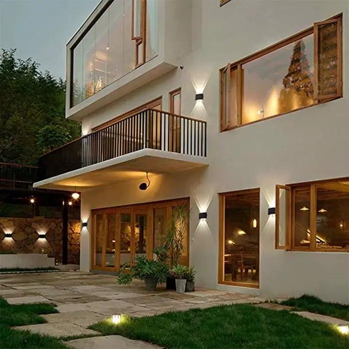 Applique Murale Intérieur Led Moderne Aluminium Appliques Murales Exterieure IP65 Imperméable à l'ea