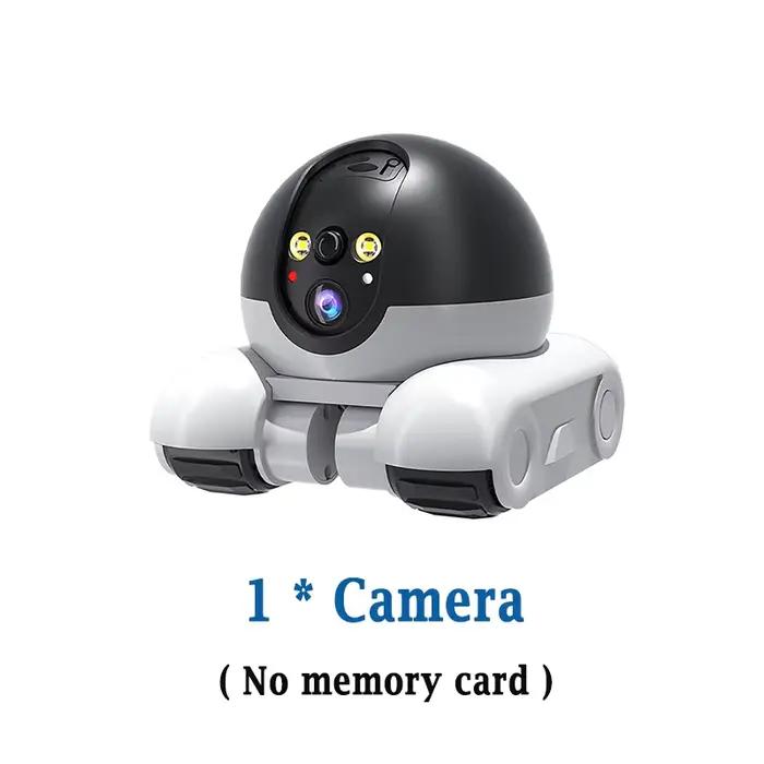 Caméra intelligente IP rotative à 360 degrés, double objectif, Robot, suivi automatique, moniteur à 