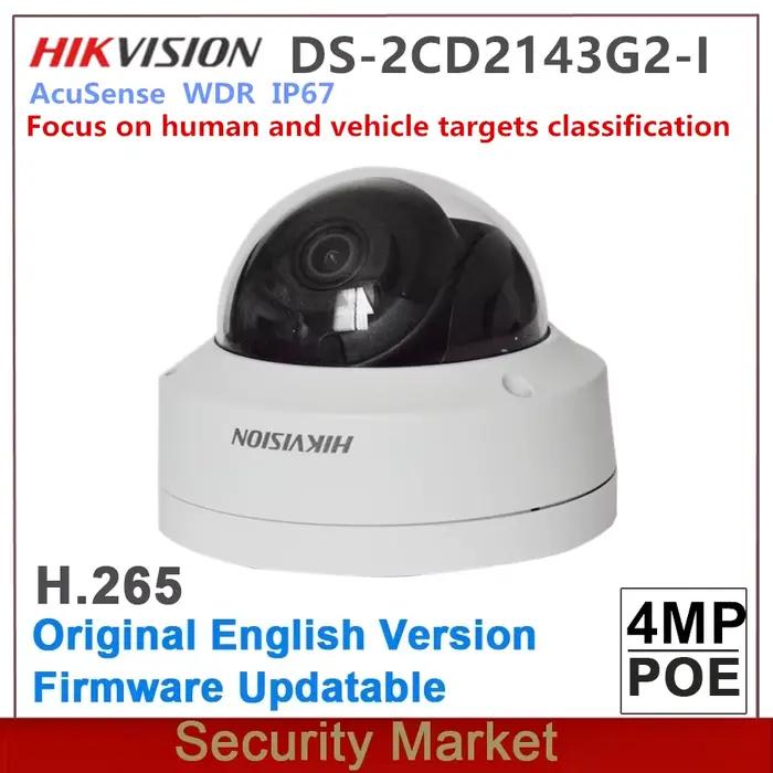 Hikvision Surveillance originale DS-2CD2143G2-I et DS-2CD2143G2-IU Acusense caméra IP POE 4MP dôme I
