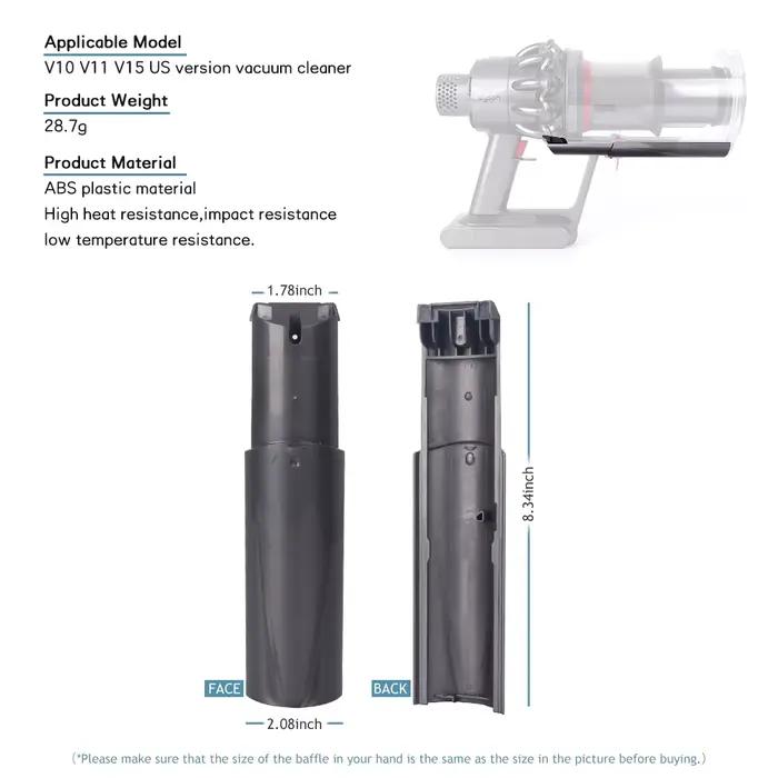Big Bin Runner – pièce de rechange pour aspirateur Dyson V10 V11 V15 SV12 SV14 SV15 SV22, grand défl