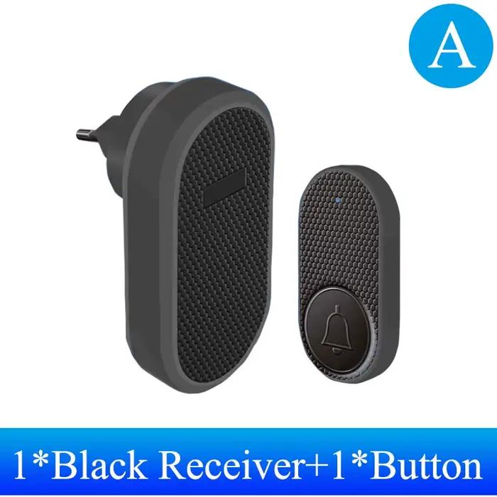 Sonnette de bienvenue intelligente sans fil, carillon pour invités, bouton 32 chansons, récepteur de
