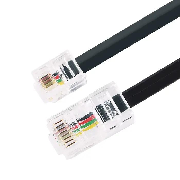 Adaptateur RJ11 vers RJ45, câble de données téléphonique mâle vers mâle M-M, cordon de données modul