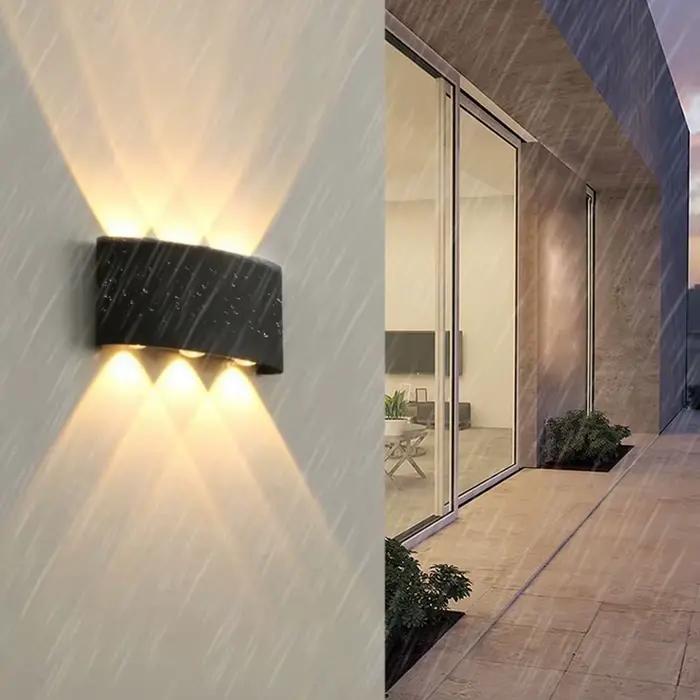 Lampes murales extérieures imperméables chambre salon appliques murales en aluminium éclairage décor