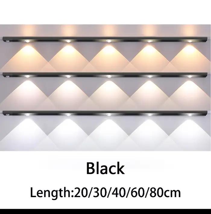 Lampe LED sous-meuble de cuisine, capteur de mouvement Rechargeable, adaptée à la décoration de plac