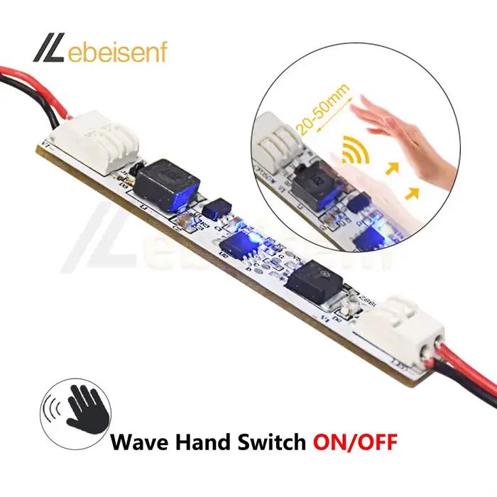 LED onde interrupteur à main variateur sans soudure DC 12V 24V 6A 1CH Module de contrôleur couleur u