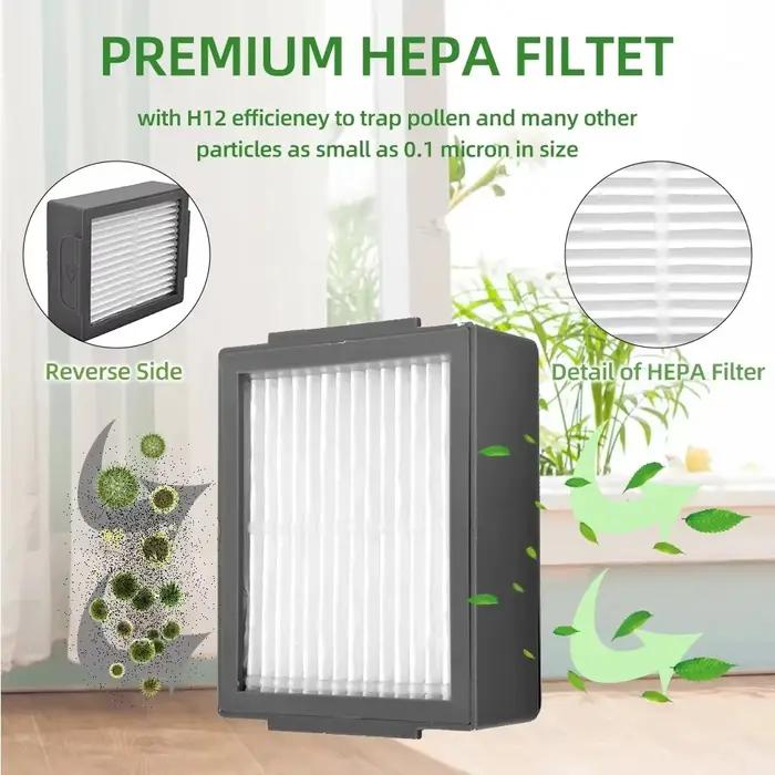 Compatible pour iRobot Roomba Combo i5, i5 +, j5, j5 +, brosse latérale principale, filtre HEPA, sac