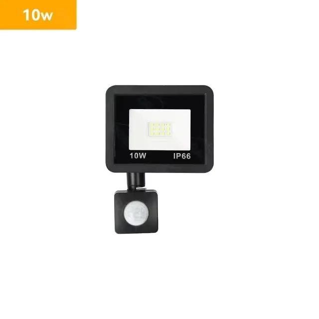 Projecteur LED 220V avec détecteur de mouvement, éclairage extérieur 10W 20W 30W 50W 100W, capteur e