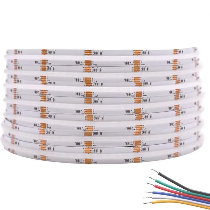 CCT RGB RGBW RGBCCT COB LED bande haute densité Flex FCOB LED bande lumineuse Dimmable FOB ruban lin