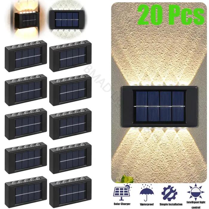 10 LED lampe murale solaire extérieure étanche lumière à énergie solaire haut et bas éclairer la mai