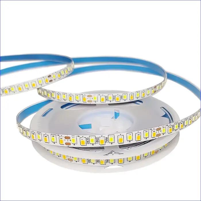 Bande Lumineuse LED à Courant Constant, 2 Johonneur à Souder, 5 Mètres, 2835-7mm-180D 5B9CX2 2835, 1