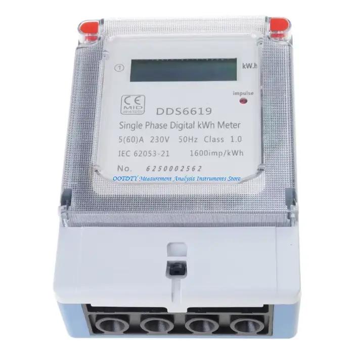 Compteur électrique domestique 367D, compteur kWh numérique LCD pour précis l'énergie, Installation 