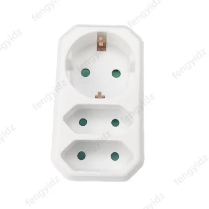 Prise murale Standard allemande, 3 sorties, 16a, 250V, 1 à 3 voies, adaptateur Triple, 3500w