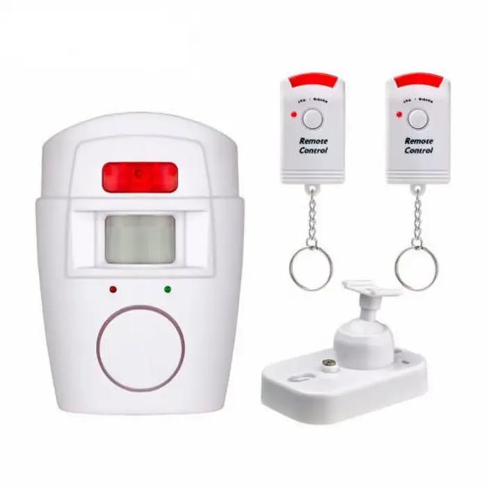 Mini alarme télécommandée sans fil, avec détecteur de mouvement infrarouge IR et sirène forte de 105