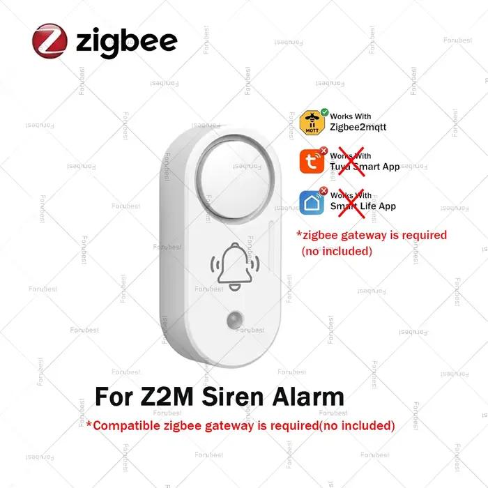 Sirène d'alarme intelligente Zigbee, détecteur de vibrations et de chocs, alarme de sécurité domesti