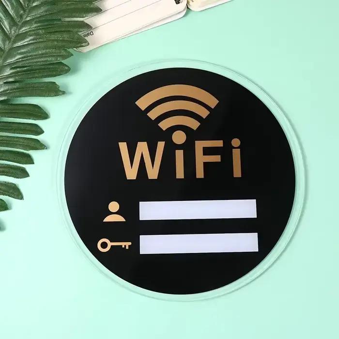 Panneau de mot de passe Wifi en bois Vintage, décoration murale pour la maison, aucune électricité n
