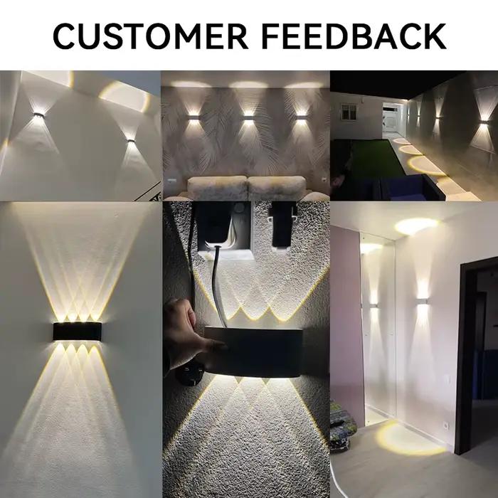 Applique Murale Intérieur Led Moderne Aluminium Appliques Murales Exterieure IP65 Imperméable à l'ea