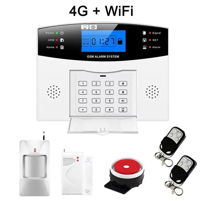 Système d'alarme de sécurité domestique sans fil, wi-fi, gsm, écran LCD intelligent, anti-cambriolag