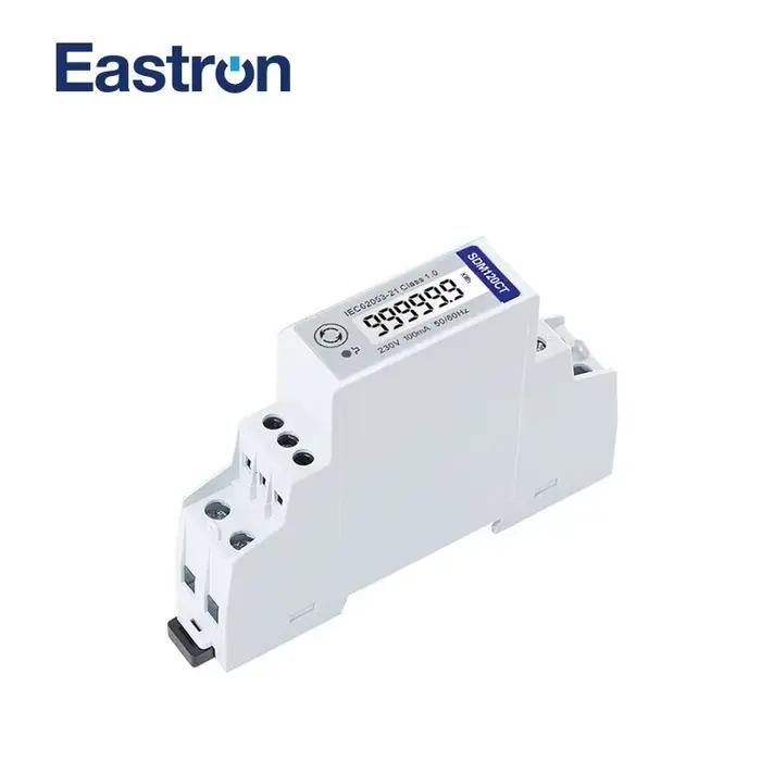 SDM120CT-MV, entrée 0.1V 1 phase 2 fils 230V RS485 Modbus kwh kvarh compteur de puissance