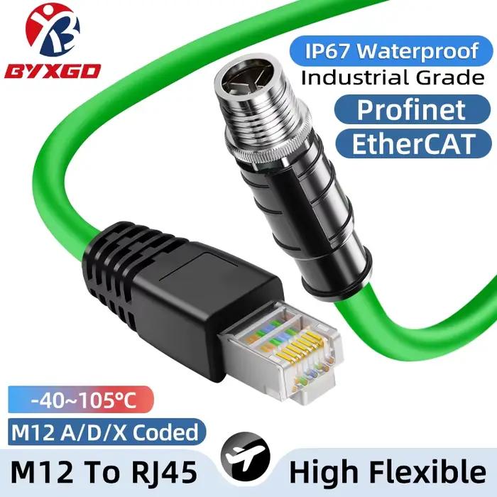 Câble Ethernet industriel M12 à RJ45
