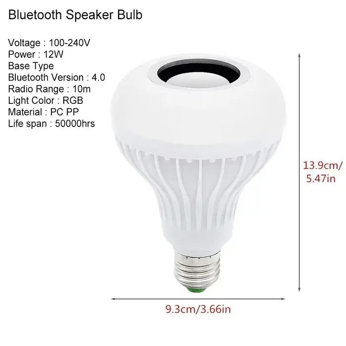 Ampoule de musique avec haut-parleur Bluetooth E27