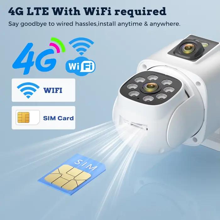 Caméra solaire 4G extérieure Wifi PTZ