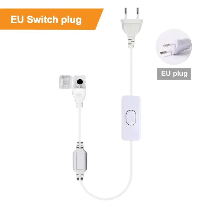 Prise de courant 220V AU EU avec interrupteur pour connecteur de bande LED COB
