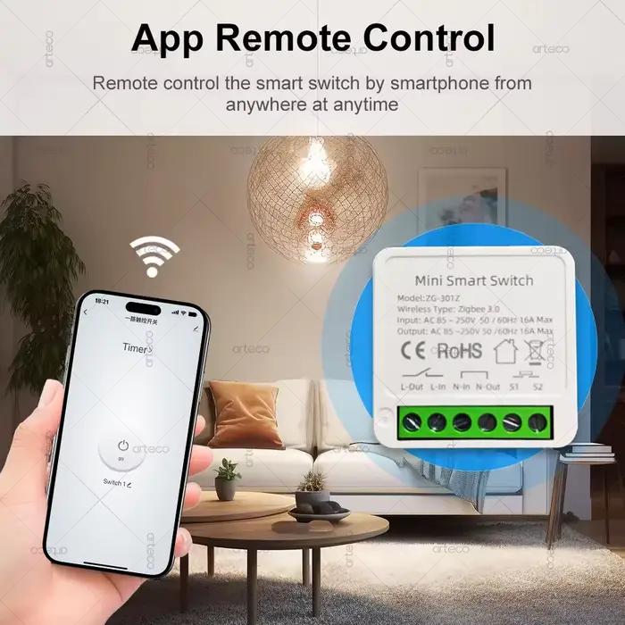 Mini Module de commutation intelligent ZigBee 16A
