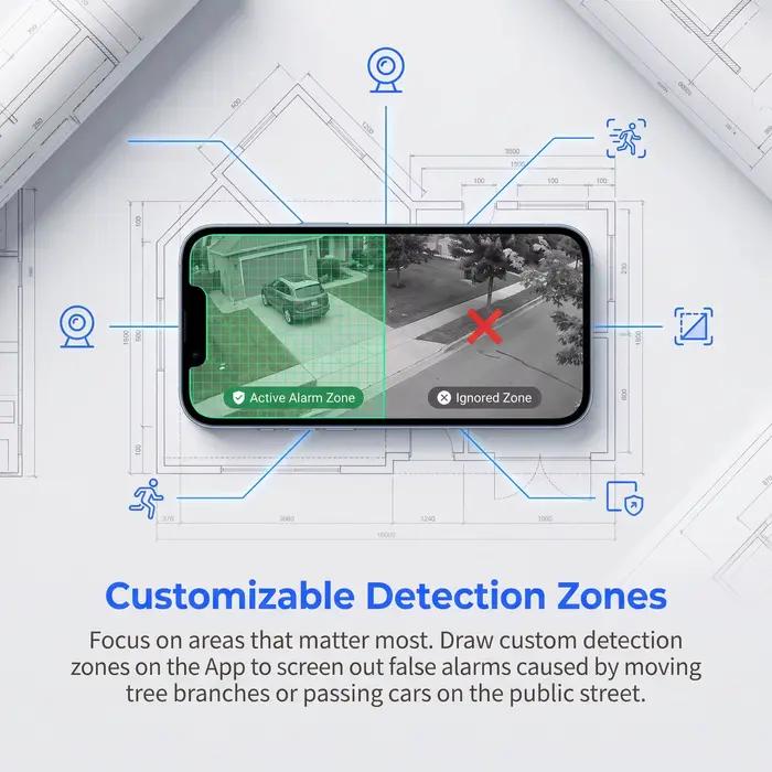ARCCTV 3K 6MP double objectif Wifi caméra de Surveillance conversation bidirectionnelle HD couleur Vision nocturne
