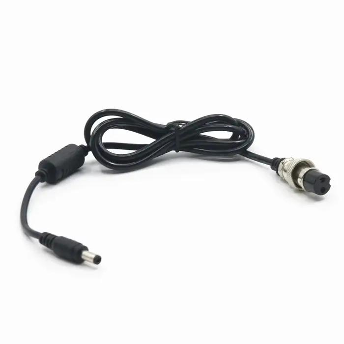 Câble d'alimentation cc noir GX16 de 1.2M