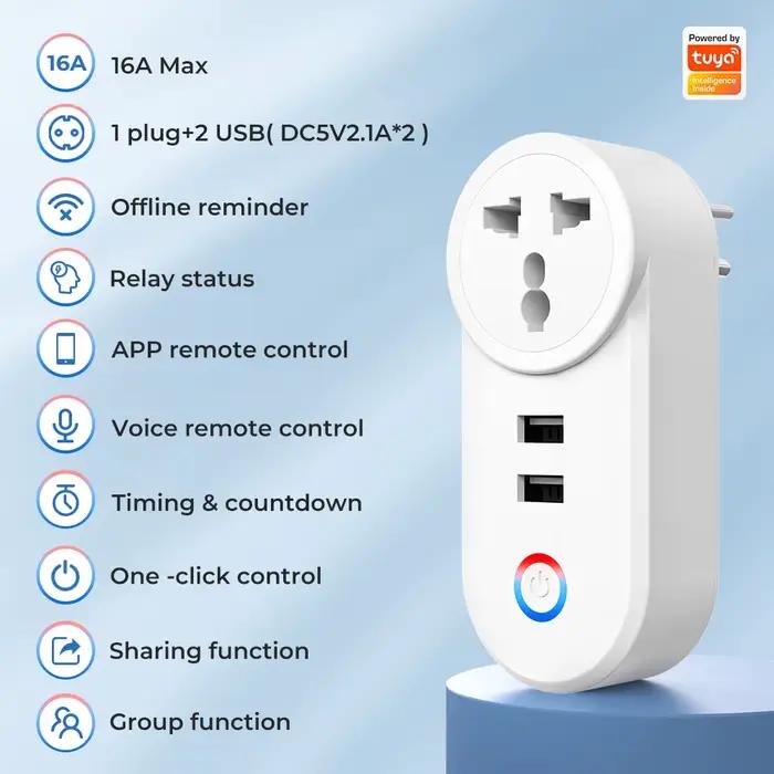 Prise intelligente Wifi Tuya 16A