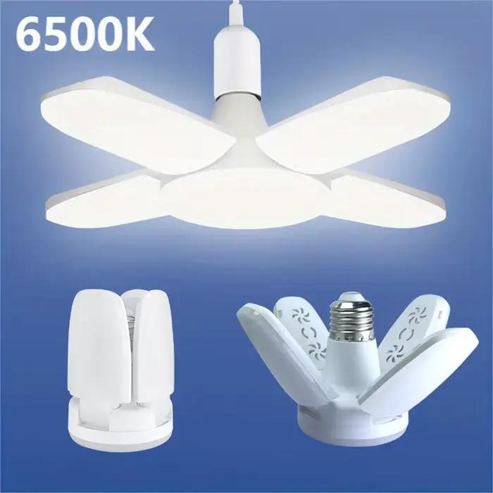 Ampoule LED en forme d'éventail E27 lampe à LED pliable 220V 110V 40 LED ampoules pour la maison plafonnier entrepôt Garage lumière blanc chaud