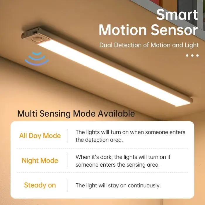 LED capteur de mouvement lumière veilleuse sans fil USB sous armoire