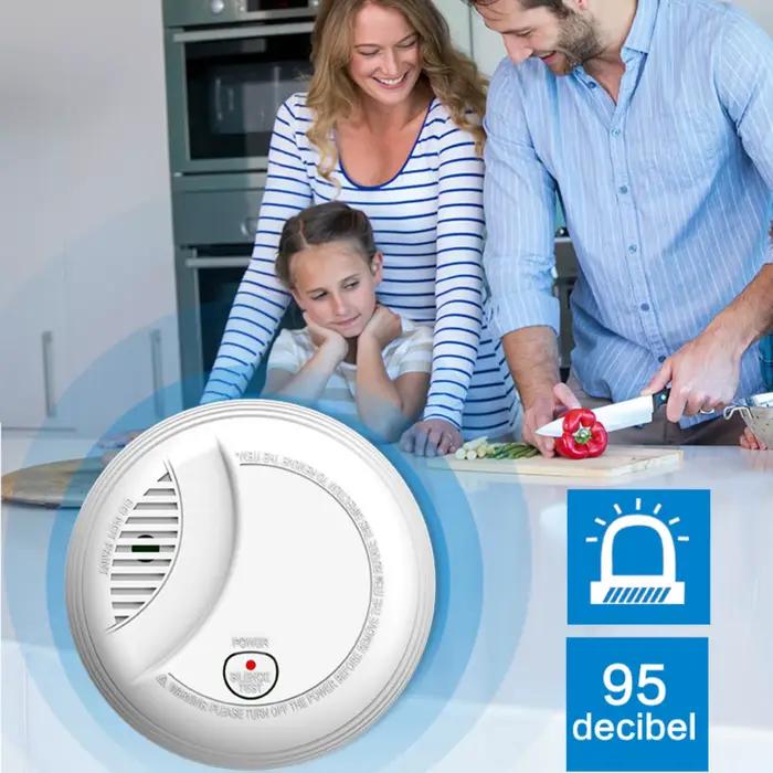 Détecteur de fumée WiFi à détection à 360° avec application de contrôle à distance et capteur