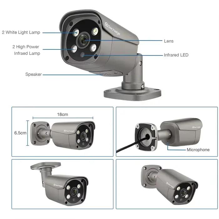 Techage-POE IP Foldbuy, 4MP, 5MP, 8MP, 4K