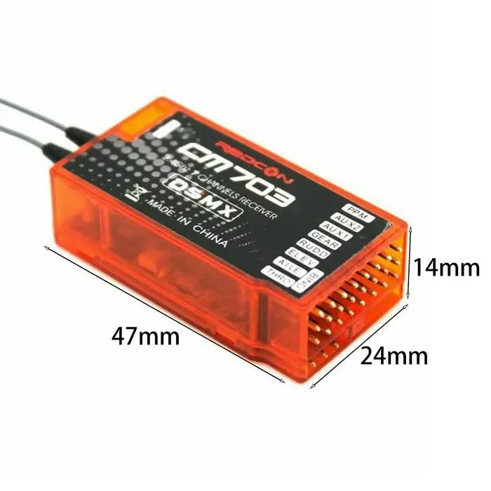 Récepteur de télécommande CM703 2.4G 7 canaux pour voitures et camions RC avec sortie PPM et système de sécurité intégré pour les pilotes passionnés