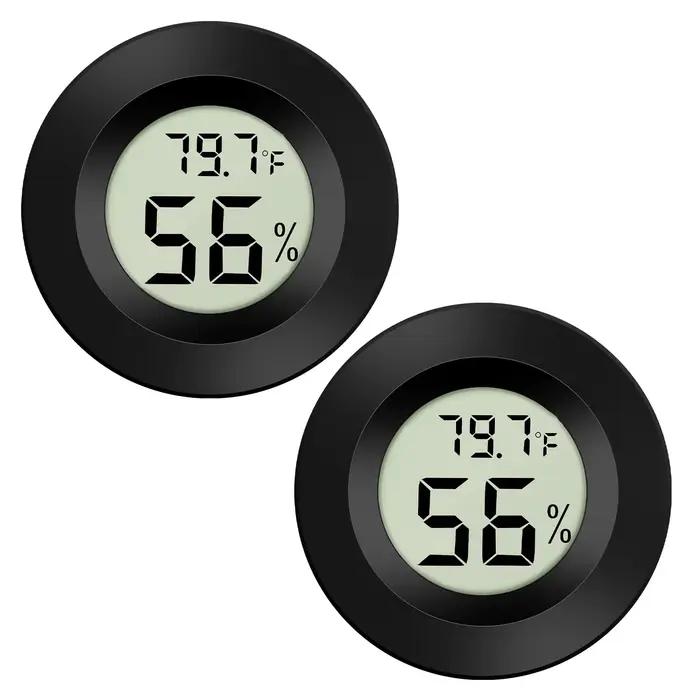 1 mini thermomètre et hygromètre numérique LCD-50 ° C à +70 ° Compteur de température et d'humidité C pour les tests du réfrigérateur et du congélateur
