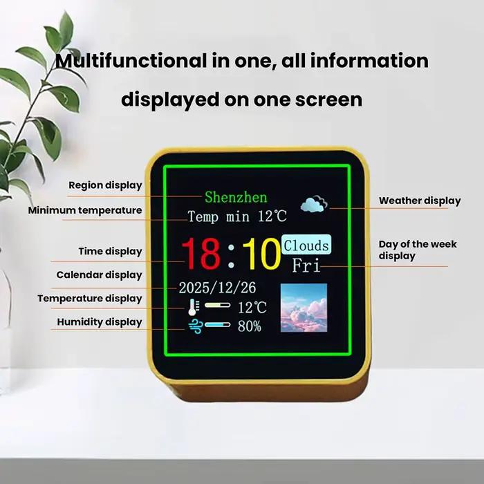 Station météo intelligente WiFi avec horloge