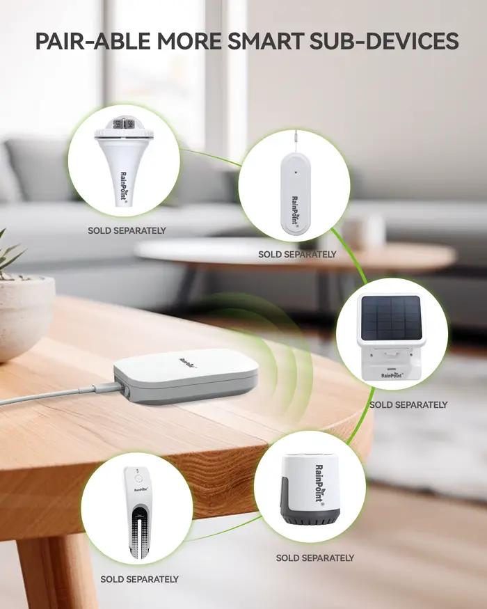 Hub WiFi RAINPOINT, compatible avec l'application HomGar