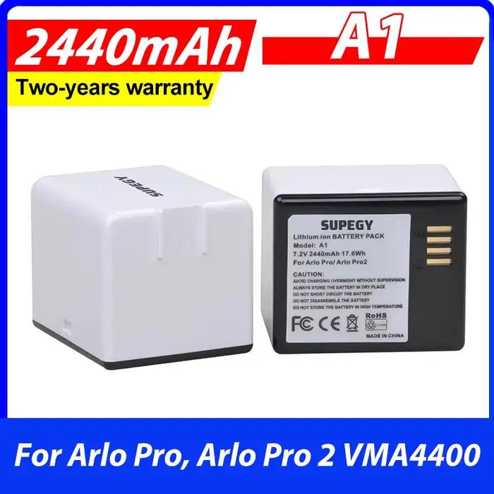 Batterie 2440 mAh + chargeur double USB pour Arlo Pro, Arlo Pro 2 VMA4400